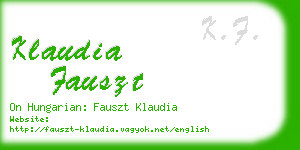 klaudia fauszt business card